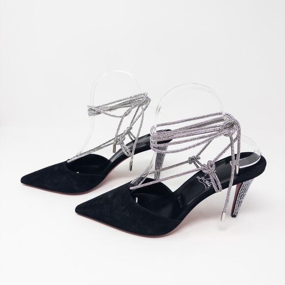 Christian Louboutin Astrid Crystal Lace-Up Strassita 85mm EU 38.5 - Picture 2 of 7